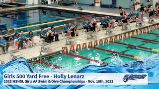 Girls 500 Yard Free  Holly Lenarz  11182023 [upl. by Gem656]