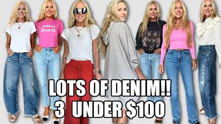 REVOLVE TRY ON HAUL  DENIM Under 100  22 New Fashionable Pieces For Your Wardrobe [upl. by Emelen]