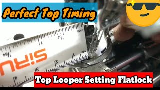 How to setting Flat Lock machine TOP LOOPER Spreader Looper Setting [upl. by Giesecke]