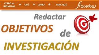 🎯TIPOS de OBJETIVOS de INVESTIGACIÓN con Ejemplos OBJETIVOS GENERALES Y ESPECÍFICOS de un PROYECTO [upl. by Teryn]