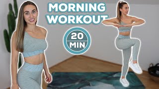 20 Min Guten Morgen Workout ohne Springen  Train amp Stretch für den perfekten Start in den Tag [upl. by Ybok]