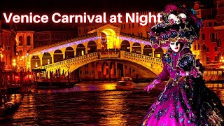 Venice Italy Venice Carnival 2023 Night time Walking Tour [upl. by Dnaltruoc]