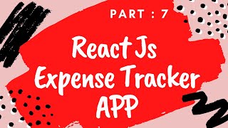 Expense Tracker App  React JS amp Material UI  Part  7 add new transaction [upl. by Aikenahs469]