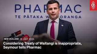 Considering Treaty of Waitangi is inappropriate Seymour tells Pharmac  16 July 2024  RNZ [upl. by Ennaed160]