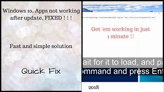 SOLVED Windows 10 Apps not working after update [upl. by Torey]