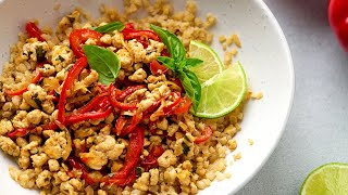 Keto Thai Turkey Stir Fry with Fried quotRicequot [upl. by Willem]