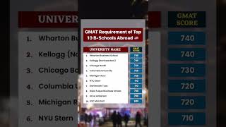 ✅ GMAT Requirement of Top BSchools in USA 🇺🇸 mbaabroad [upl. by Ahsenak]