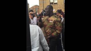 Stormzy performing Shut Up with a fan outside VICE [upl. by Alysa]