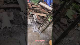 Technique of implanting concrete columns into existing floors builder iron [upl. by Tloc]