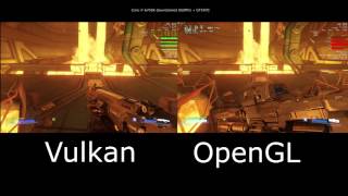 DooM 2016 Vulkan vs OpenGL on CPU  800MHZ [upl. by Manoop419]