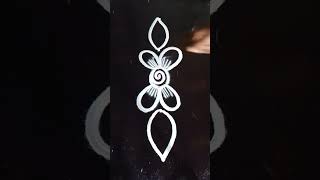 Simple🌺Side Design for Beginnersshorts ytshorts trending youtubeshorts rangoli dailyrangoli [upl. by Lanta]