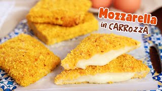 MOZZARELLA IN CARROZZA FILANTE al FORNO  Doppia Panatura Con e Senza Uova  Ricetta Facile [upl. by Fausta]