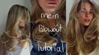 Blowout Hair Tutorial 💕 Lotta Stichler [upl. by Anaitak621]