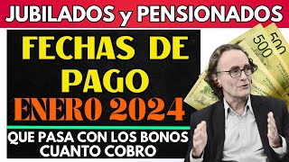 💲 CUANDO Y CUANTO COBRO en ENERO 2024  QUE PASA CON LOS BONOS  Jubilados y Pensionados ANSES [upl. by Kehoe704]