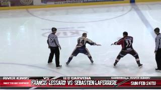 Best Hockey Fight Ever Francis Lessard Vs Sebastien Laferriere [upl. by Corley]