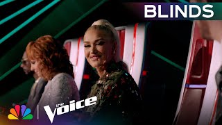 GORGEOUS Voice Tempts Coaches Bublé and Gwen To Turn Their Chairs  Voice Blinds [upl. by Akinet]