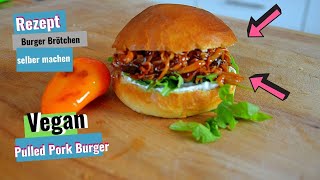 Brioche Burger brötchen selber machen  vegan burger buns [upl. by Akirdnas]