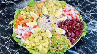 SALADE COMPOSÉE 🥗 L’entrée ou plat parfait pour se rafraîchir en été☀️ Deli Cuisine [upl. by Gabbie]