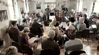 Skiffle Workshop Priston Festival 15 09 2024 UK [upl. by Ahsiadal]