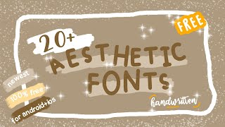 new aesthetic fonts free on dafont 2021  handwritten fonts [upl. by Nichol]