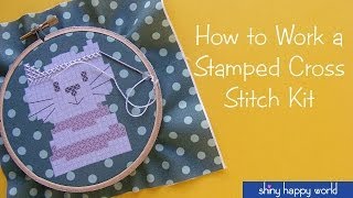 How to Work a Stamped Cross Stitch Kit [upl. by Burra]