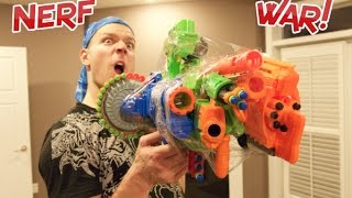 Epic Nerf War Aaron vs Mike Finale  Epic mods Blaster vs Blaster Best of NERF [upl. by Damaris59]