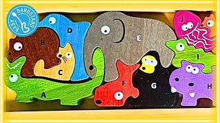 ABCs amp PHONICS for Kids Animal Alphabet Puzzle for Toddlers amp BLUEY Toy Surprise [upl. by Elletnohs726]