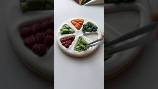 Veggie plate decorated cookie🥦royal icing recipe and guide linked in my bio cookiedecorating asmr [upl. by Brandes]