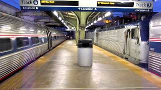 Amtrak Train 180 Meets Train 67 with P42 at Baltimore Penn [upl. by Ventura]