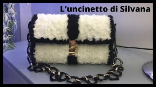 Tutorial BorsaPochette su rete Canvas alluncinettoPelliccia [upl. by Notsa]