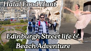 Exploring Edinburgh Streets Beach Vibes amp Lahore Halal Food Delight 🌊🍽️ Edinburgh zainandtehmina [upl. by Ilah41]