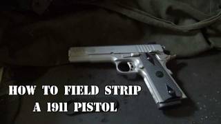 How to field strip a 1911 pistol  disassembly  reassembly [upl. by Allcot332]