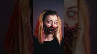 SCREW FACE SFX MAKEUP🩸⚠️ halloweenmakeuplook makeuptutorial sfx [upl. by Idette]