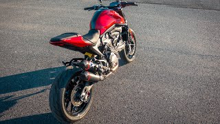 DUCATI MONSTER 937 2022  Termignoni full racing system exhaust sound Spring video RawSound 5K [upl. by Afas]