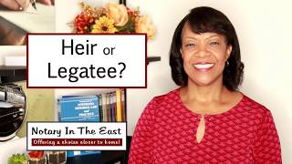 What is the difference between an heir and a legatee [upl. by Derrej]