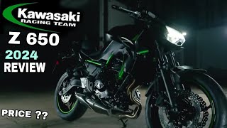 2024 KAWASAKI Z650 DETAIL REVIEW  4 BIG UPDATES  ON ROAD PRICE  2024 KAWASAKI Z650 MILLEAGE [upl. by Itsirk]