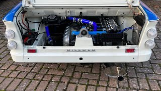 Hillman imp  BMW K1200 engine conversion complete [upl. by Ahtoelc]