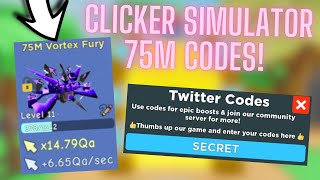 NEW 75M SECRET CODES CLICKER SIMULATOR [upl. by Pergrim]