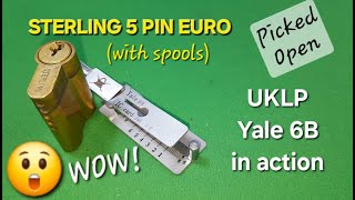 379 Sterling 5 Pin Euro With Security Pins Picked with a UKLP Lishi Style Pick [upl. by Ethbun88]