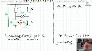 Offene Brückenschaltung  Berechnen der Brückenspannung [upl. by Ammann]