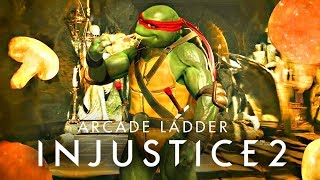 Injustice 2 Raphael Tartarugas Ninja Arcade e Final  Dublado PTBR [upl. by Eeral]