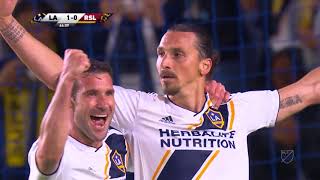 Zlatan Ibrahimović scores twice for LA Galaxy in win vs Real Salt Lake [upl. by Kazim]