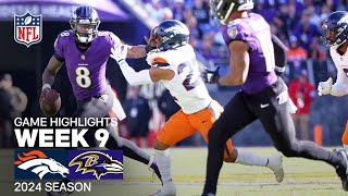 Denver Broncos vs Baltimore Ravens  2024 Week 9 Game Highlights [upl. by Janis]