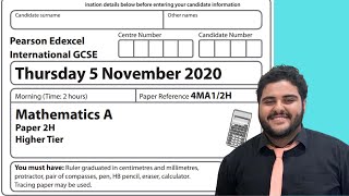 A Part of the Edexcel exam november 2020 [upl. by Nikolos]