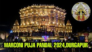 MARCONI PUJA PANDAL 2024  BISHNU MANDIR CHENNAI DURGAPUR PUJA PANDAL  JAD CREATIONS [upl. by Darce546]