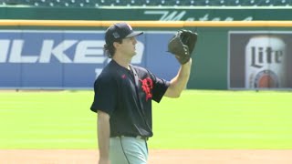 Casey Mize retires Austin Romine Jorge Bonifacio during Tigers intrasquad game [upl. by Iras]