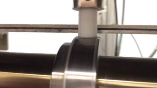 Tribological test of PTFE on a Blockonring config U of Houston Tribogroup [upl. by Mazonson832]