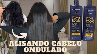 Como fazer ALISAMENTO em cabelo ondulado  Passo a passo do realinhamento capilar Royal Look OLENKA [upl. by Eednak827]