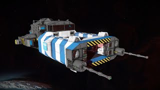 LH317 Prospectclass FreighterHauler  Space Engineers Ship Review [upl. by Kurth]