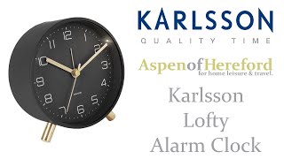 Karlsson Lofty Metal Alarm Clock  Aspen of Hereford [upl. by Ogdon]